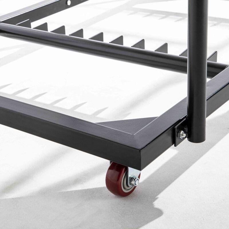 Conjunto de 18 mesas plegables monobloque 180 cm y carro de transporte