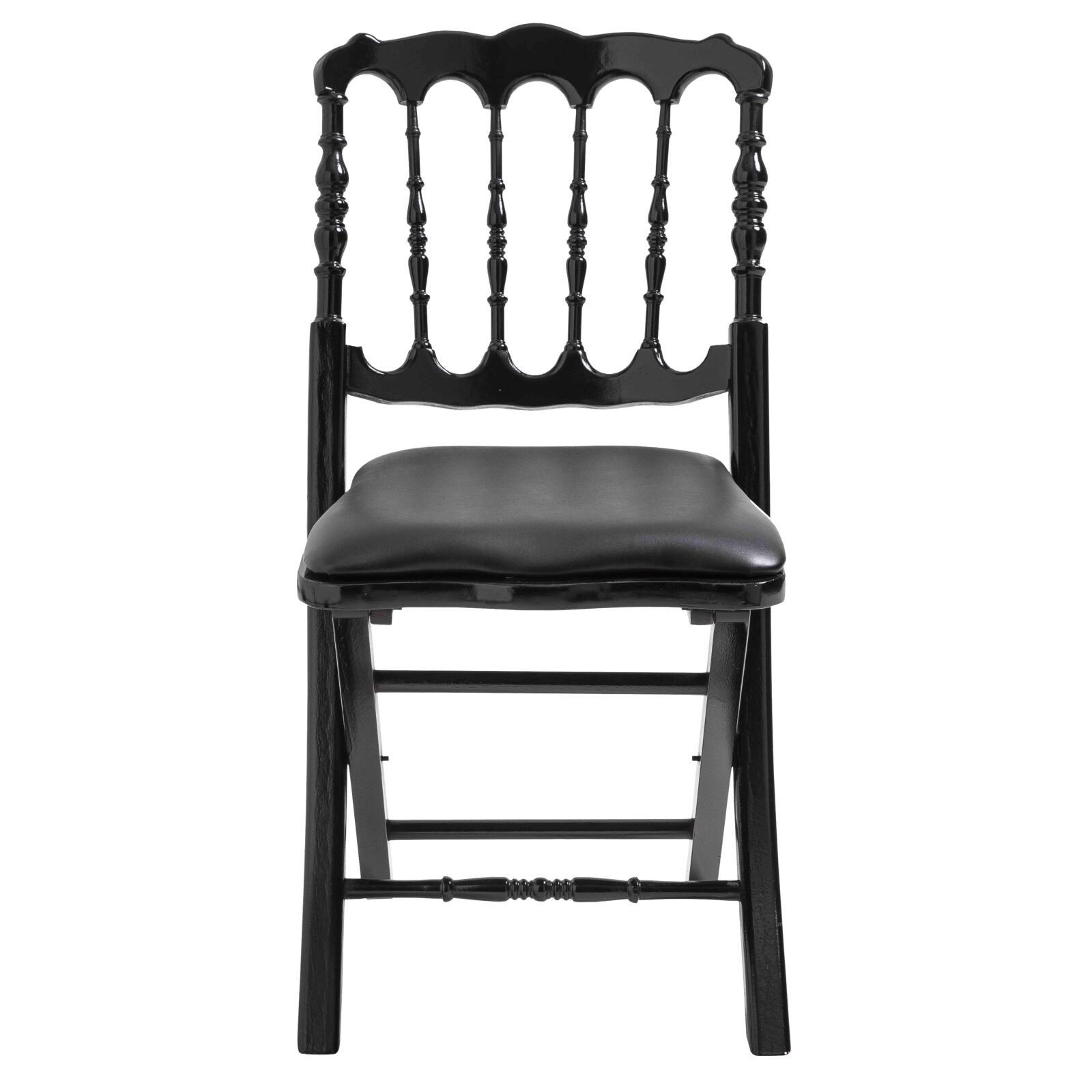 Sillas plegables de madera negras - Juego de 2