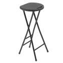 Juego de 10 taburetes altos plegables negros