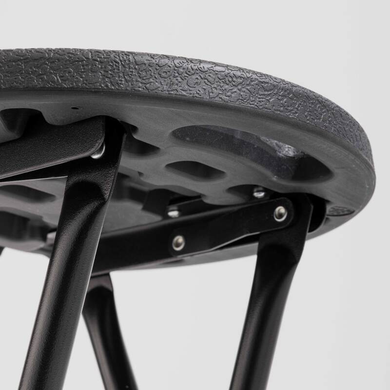 Juego de 10 taburetes altos plegables negros