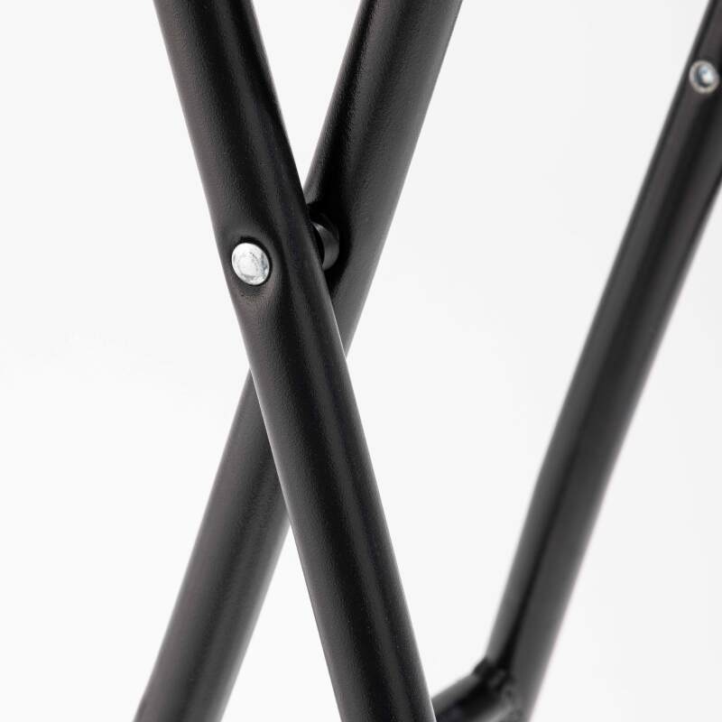 Juego de 10 taburetes altos plegables negros