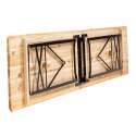 Mesa plegable madera y bancos plegables 218 cm 10 plazas