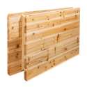 Mesa plegable madera y bancos plegables 218 cm 10 plazas