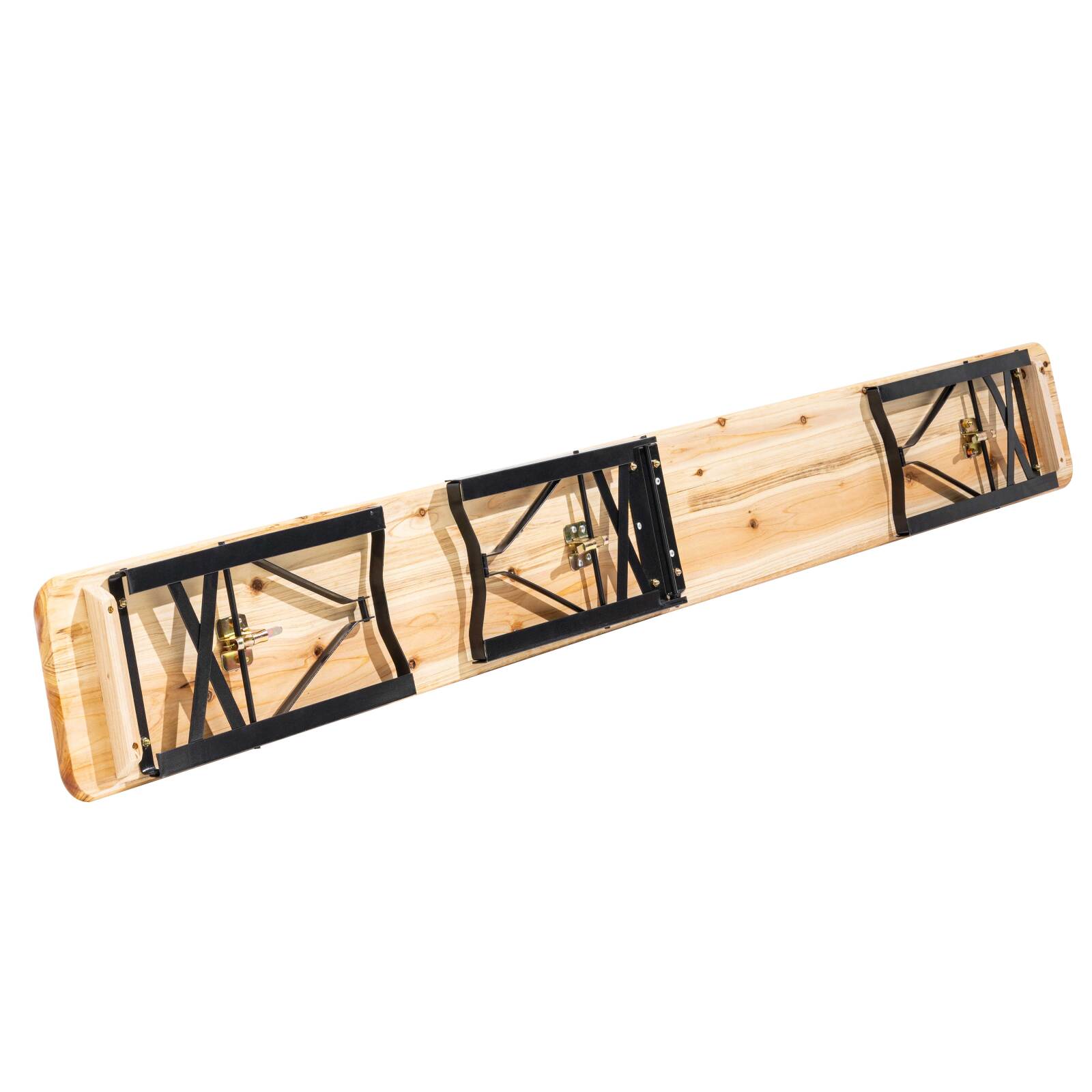 Mesa plegable madera y bancos plegables 218 cm 10 plazas