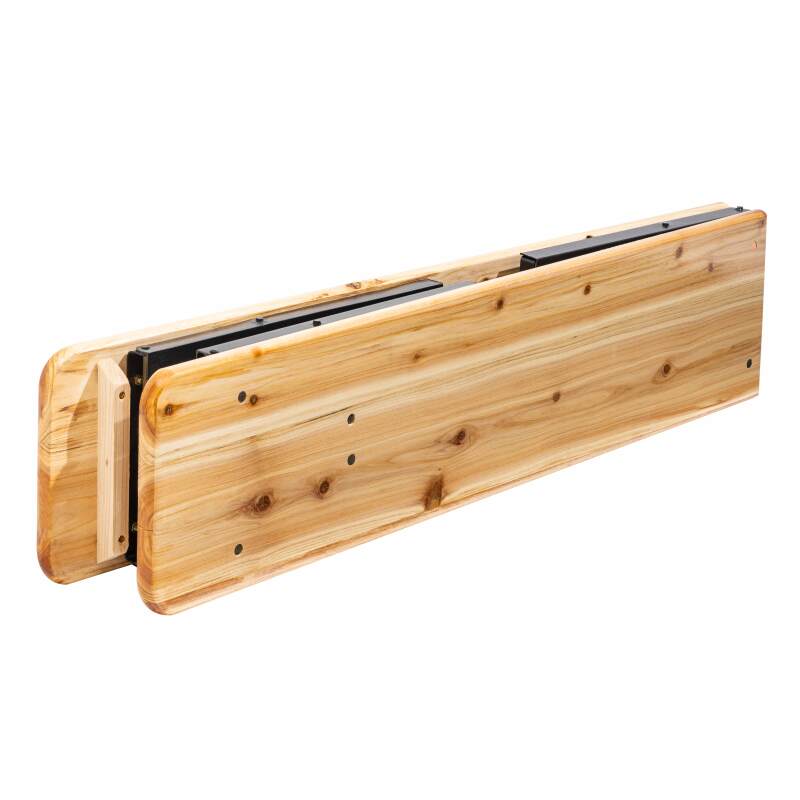 2 bancos de brasserie de madera plegables 218cm