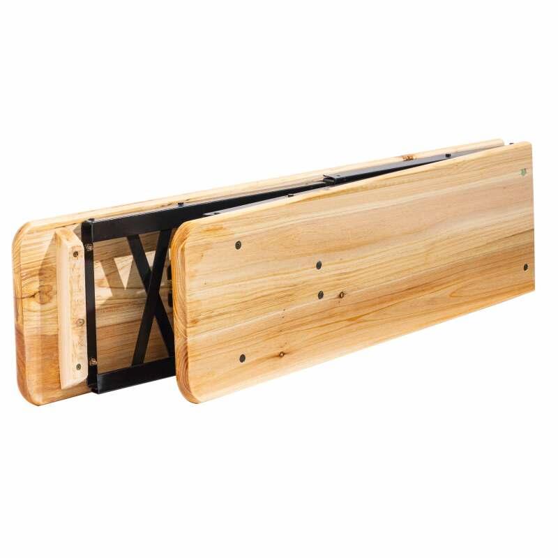 2 bancos de brasserie plegables de madera - 180 cm