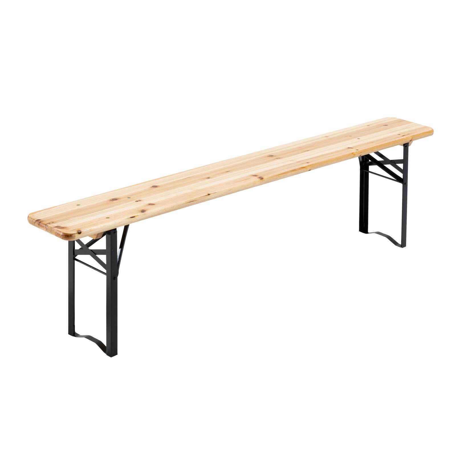 Mesa plegable madera y 2 bancos plegables 8 plazas 177x80 cm - Lote de 10