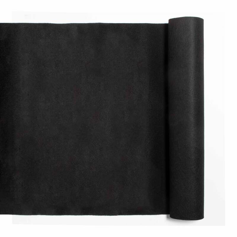 Rollo de alfombra 1x5 m 250 g/m2 - Negro