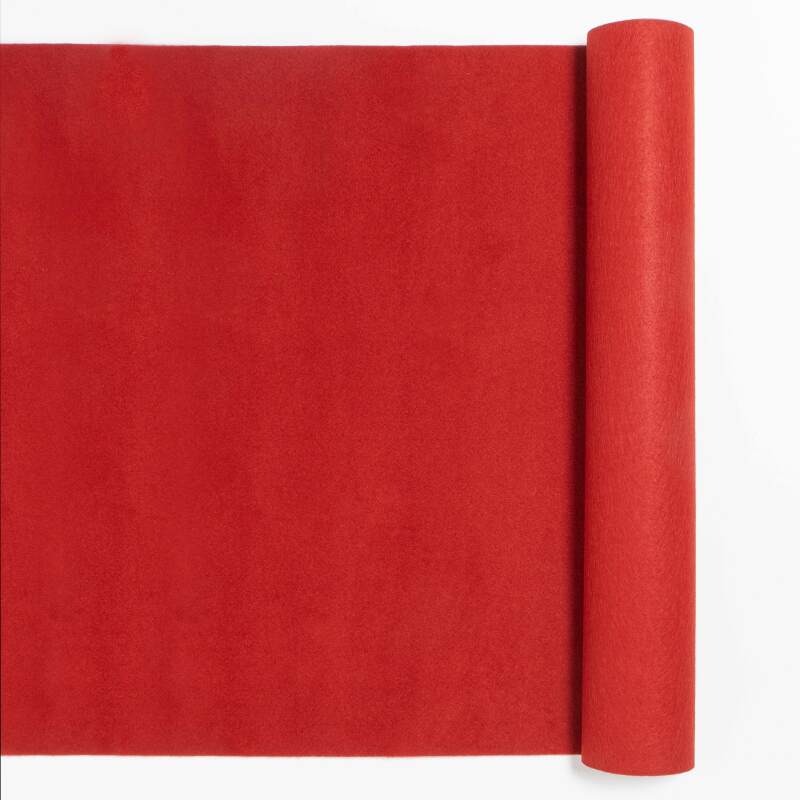 Rollo de alfombra 2x5 m 250 g/m2 - Rojo