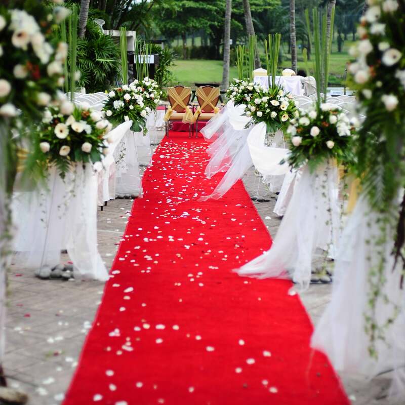 Rollo de alfombra 1x25m 250 g/m2 - Rojo