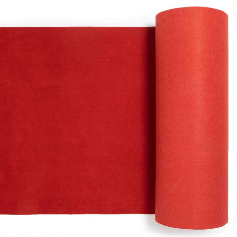 Rollo de alfombra 1x25m 250 g/m2 - Rojo