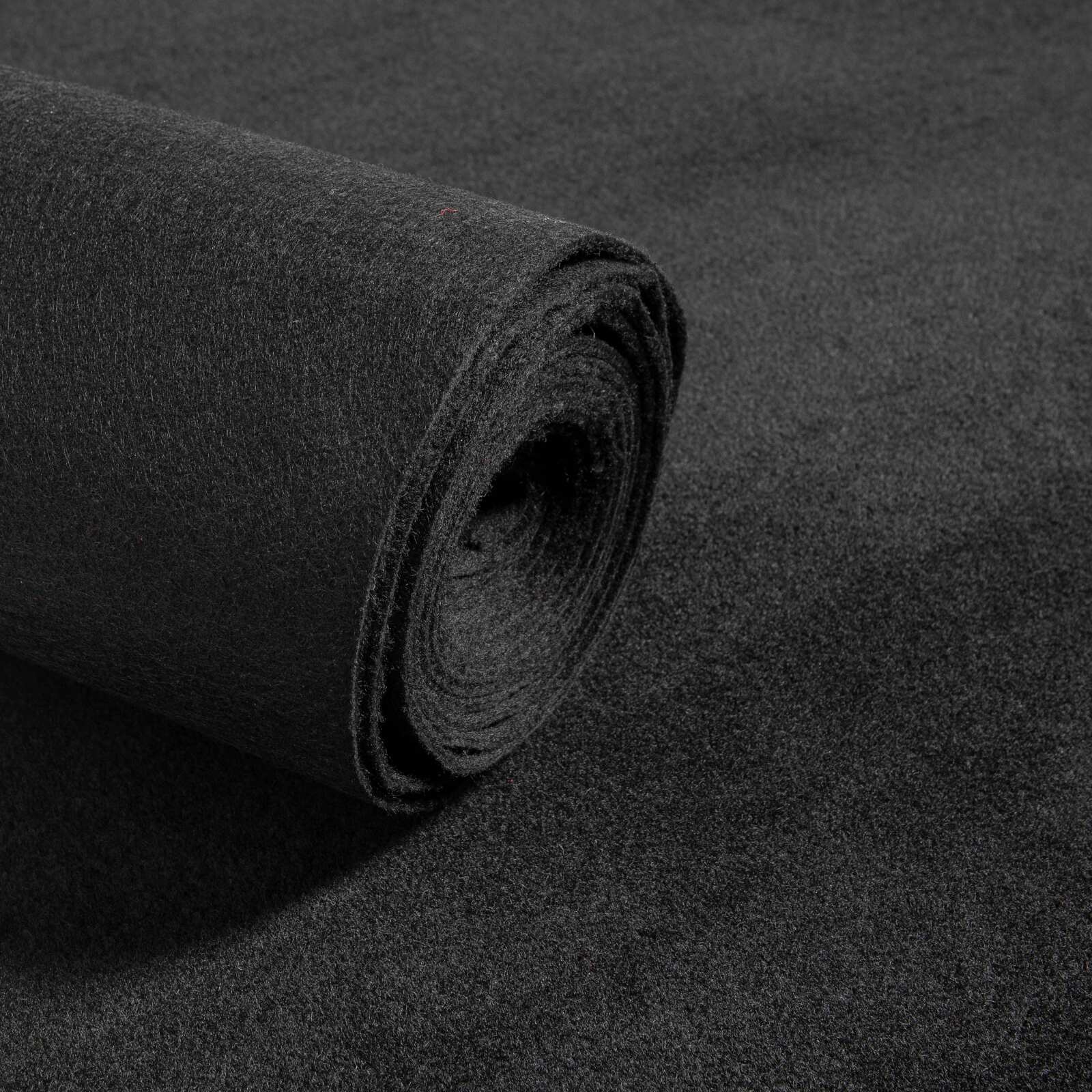 Rollo de alfombra 1x25m 250 g/m2 - Negro