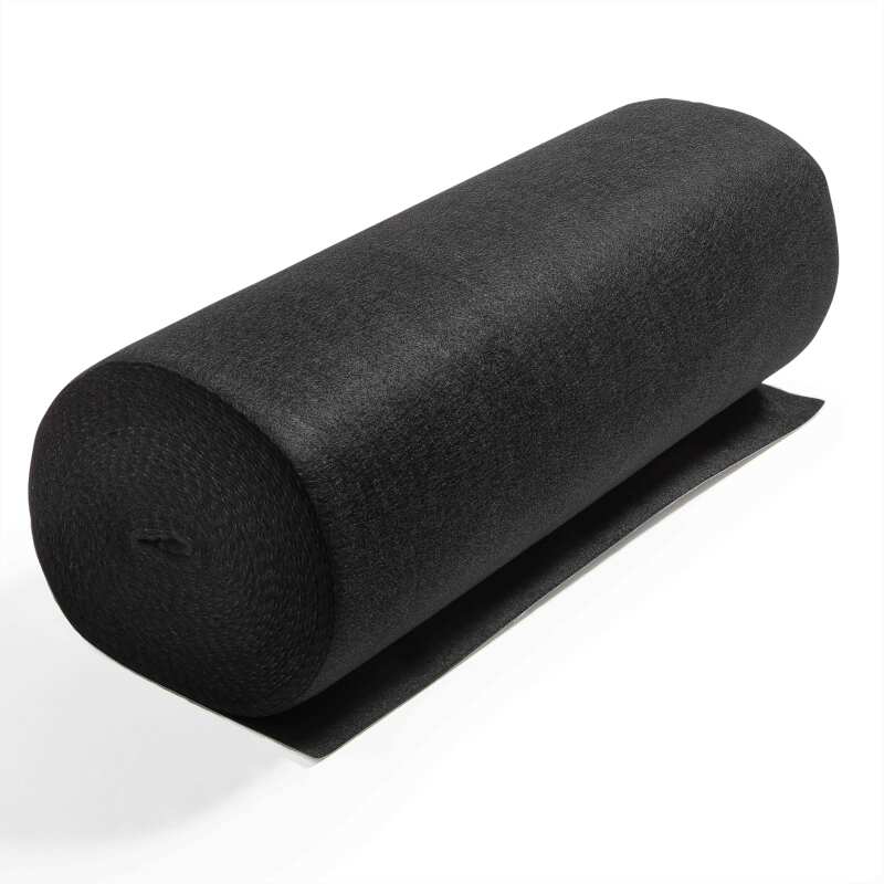 Rollo de alfombra 2x25 m 250 g/m2 - Negro
