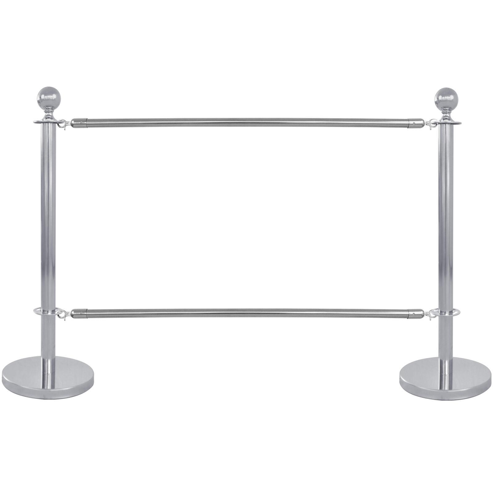 2 postes divisores de terraza cromados 2 postes divisores de terraza cromados