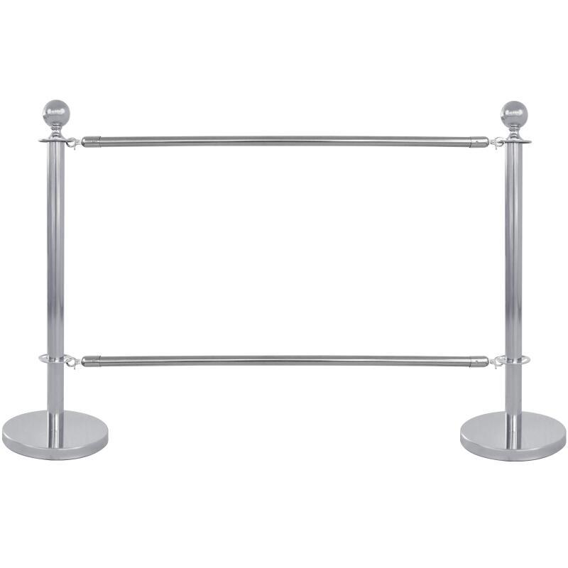 2 postes divisores de terraza cromados