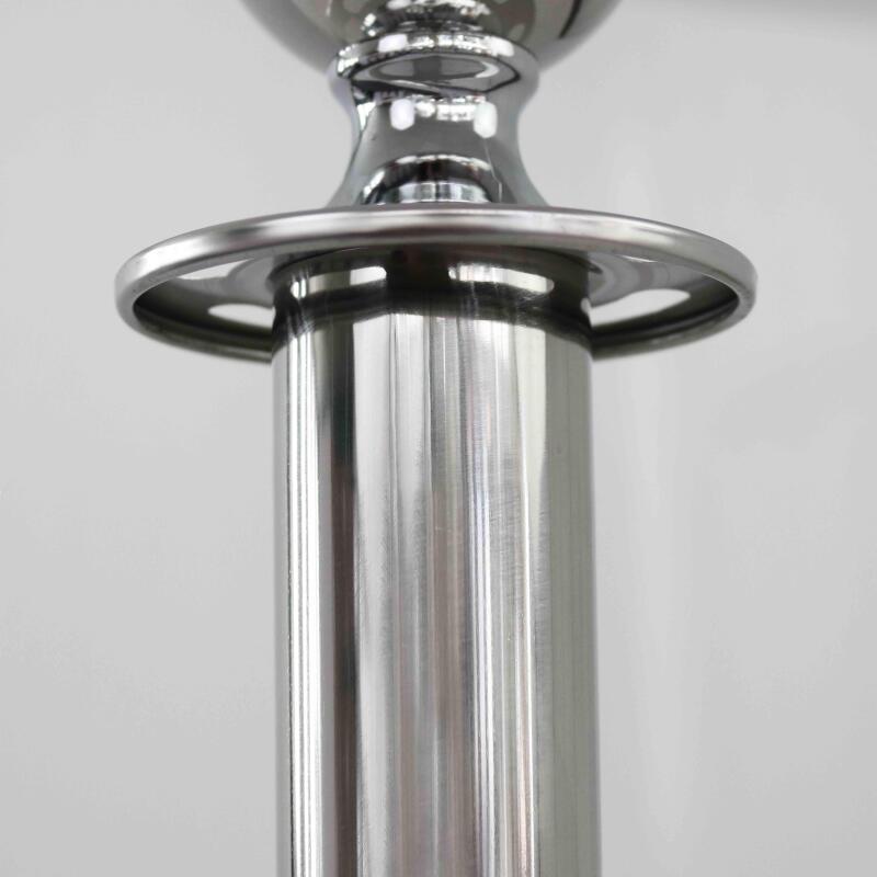 2 postes divisores de terraza cromados