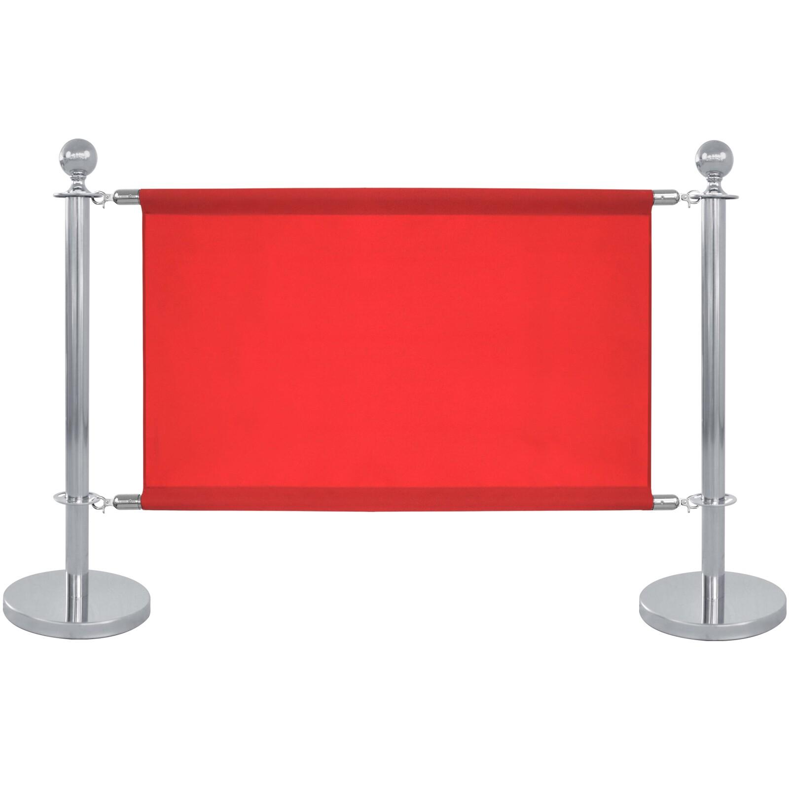 2 postes divisores de terraza cromados