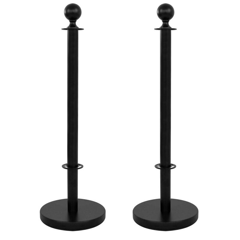 2 postes divisores de terraza negros