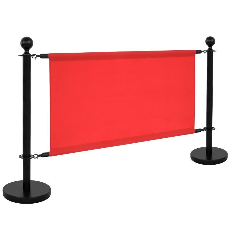 2 postes divisores de terraza negros