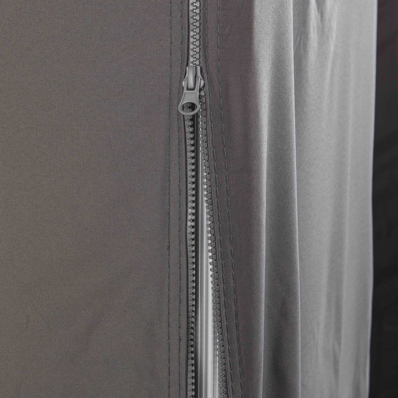 Puerta mural gris con cremallera 3m 480g/m² - M2