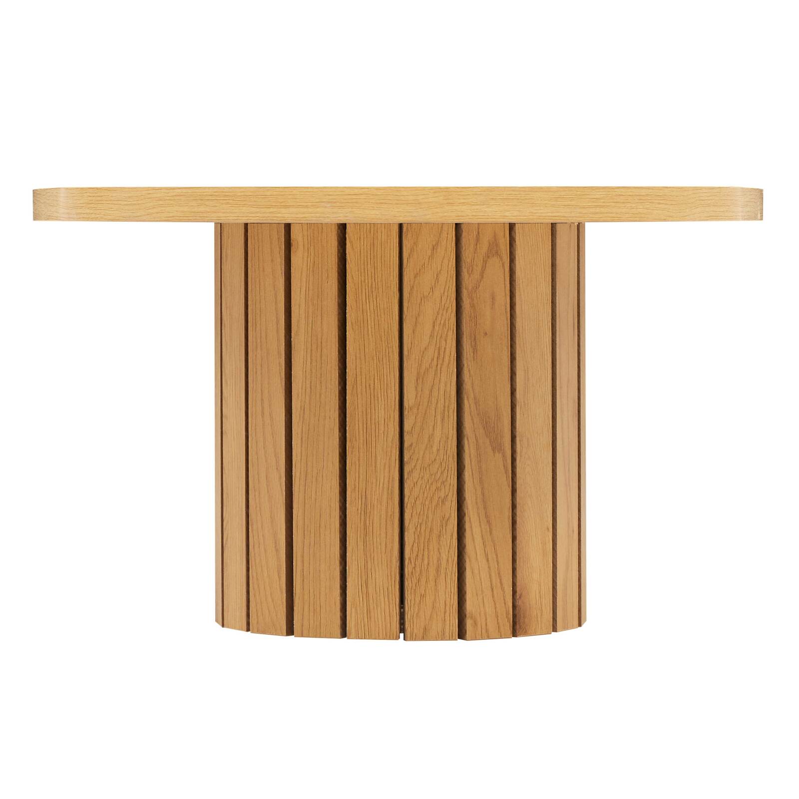 Mesa de centro ovalada en MDF con decoración en melamina FSC®