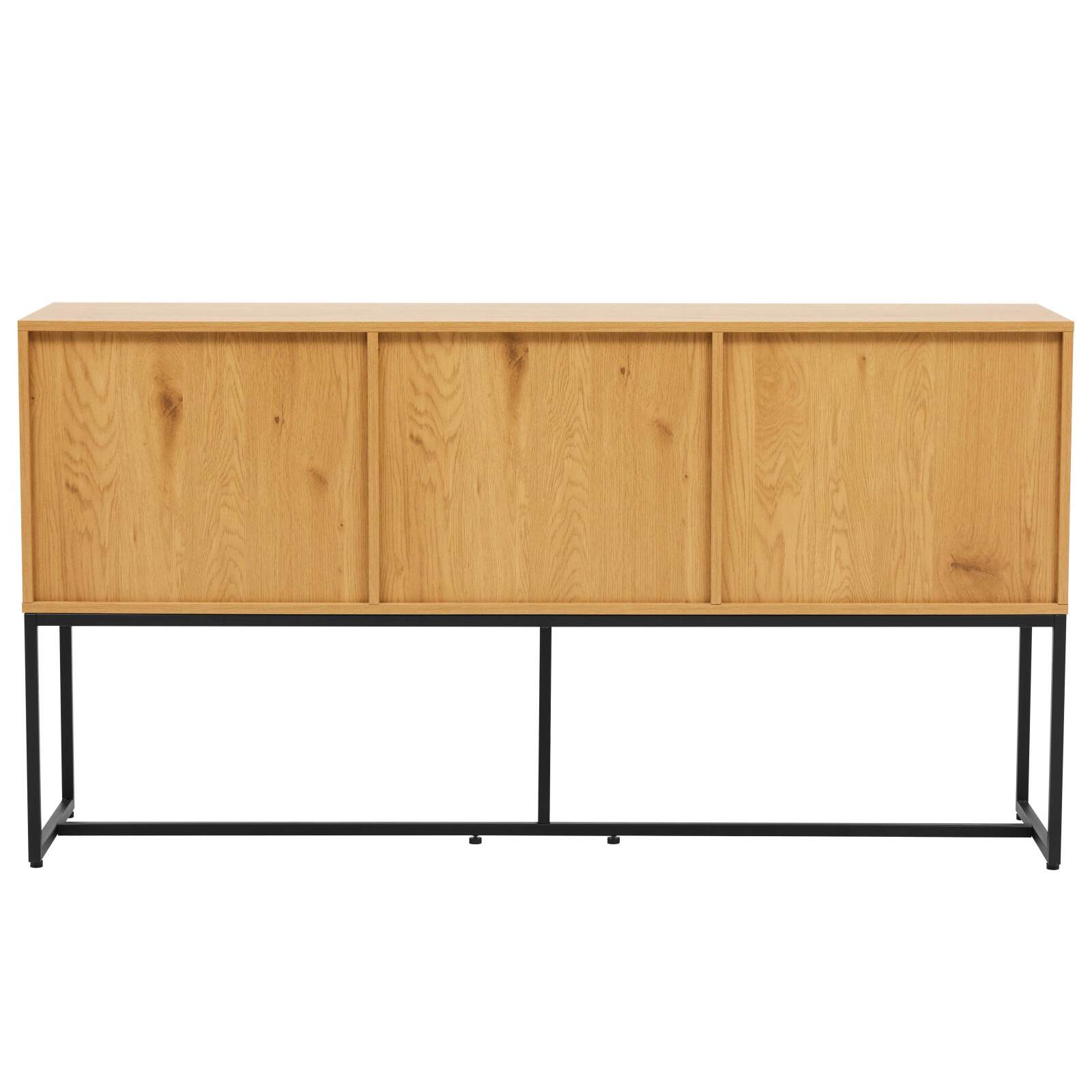 Aparador con 2 puertas y 3 cajones en acero y MDF con decoración en melamina FSC®