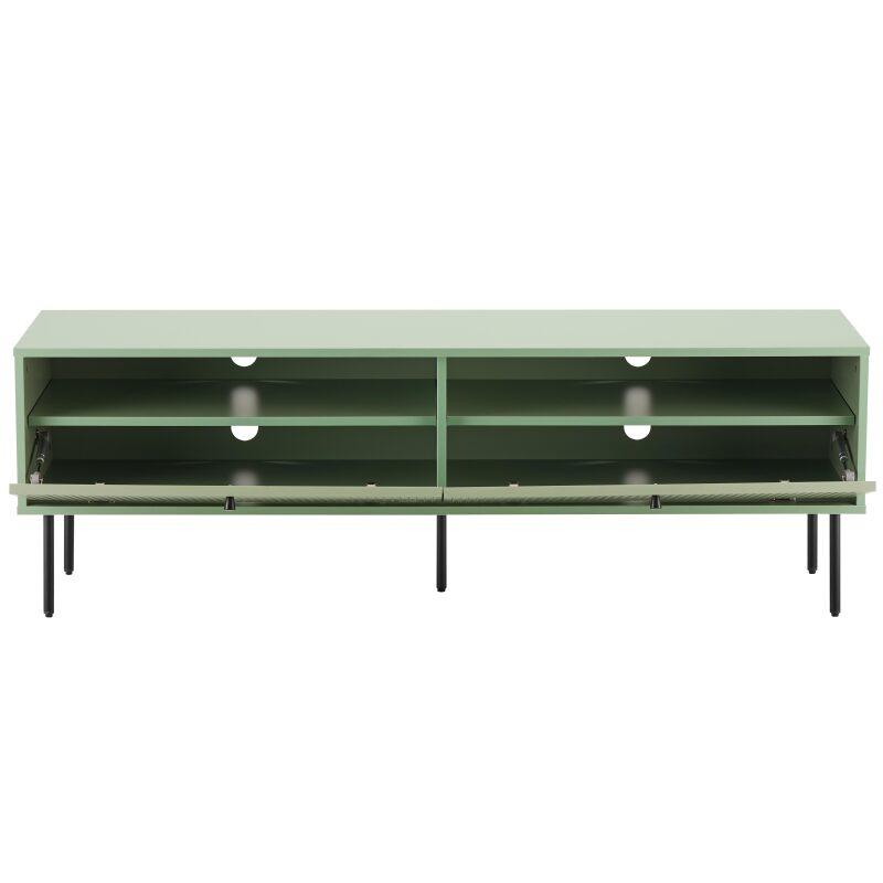 Mueble TV de acero y MDF con decoración en melamina FSC® 150 cm (3/7)
