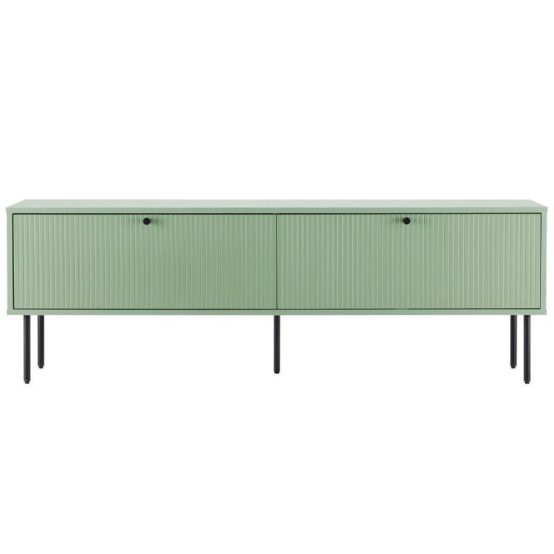 Mueble TV de acero y MDF con decoración en melamina FSC® 150 cm (2/7)