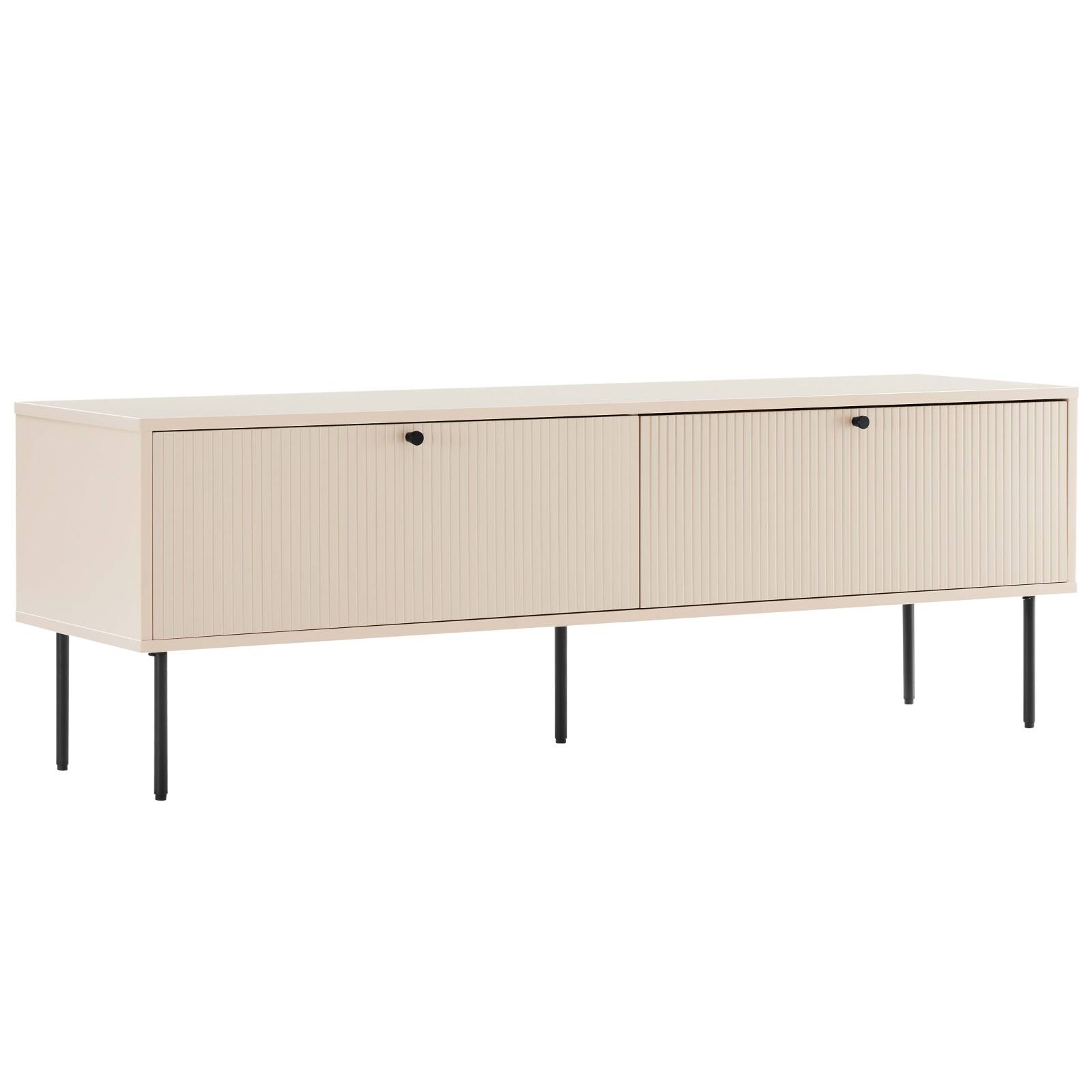 Mueble TV de acero y MDF con decoración en melamina FSC® 150 cm