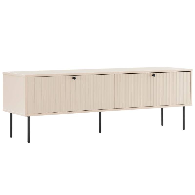 Mueble TV de acero y MDF con decoración en melamina FSC® 150 cm