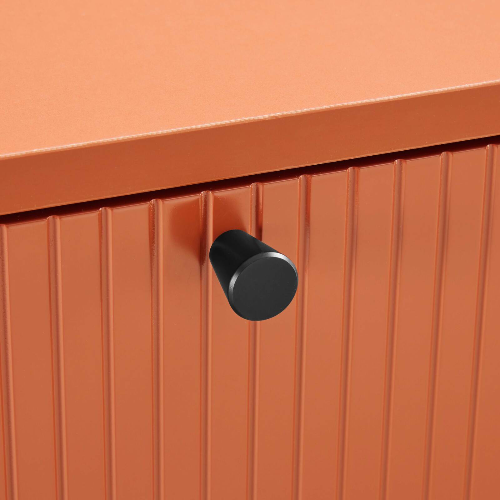 Mueble TV de acero y MDF con decoración en melamina FSC® 150 cm