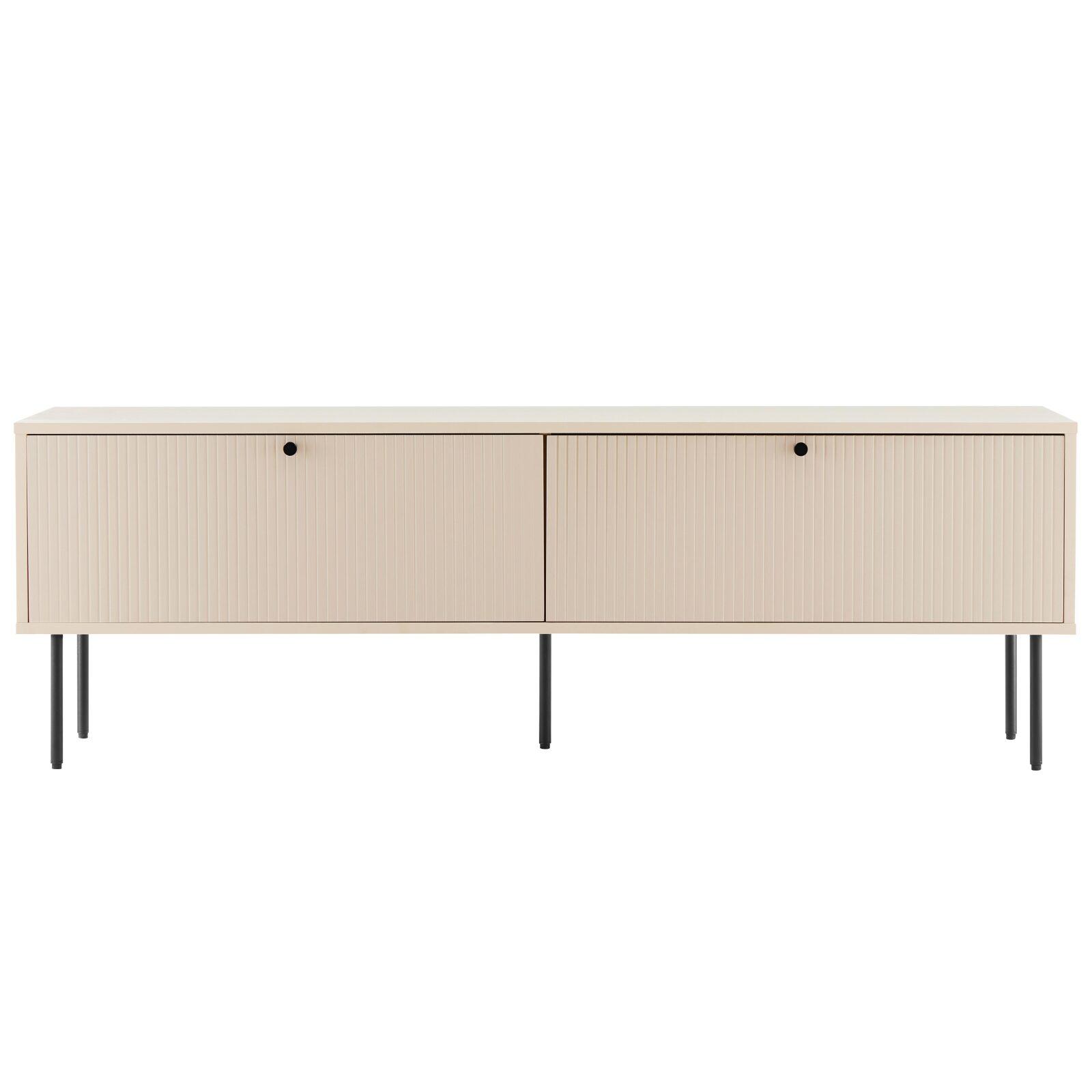Mueble TV de acero y MDF con decoración en melamina FSC® 150 cm