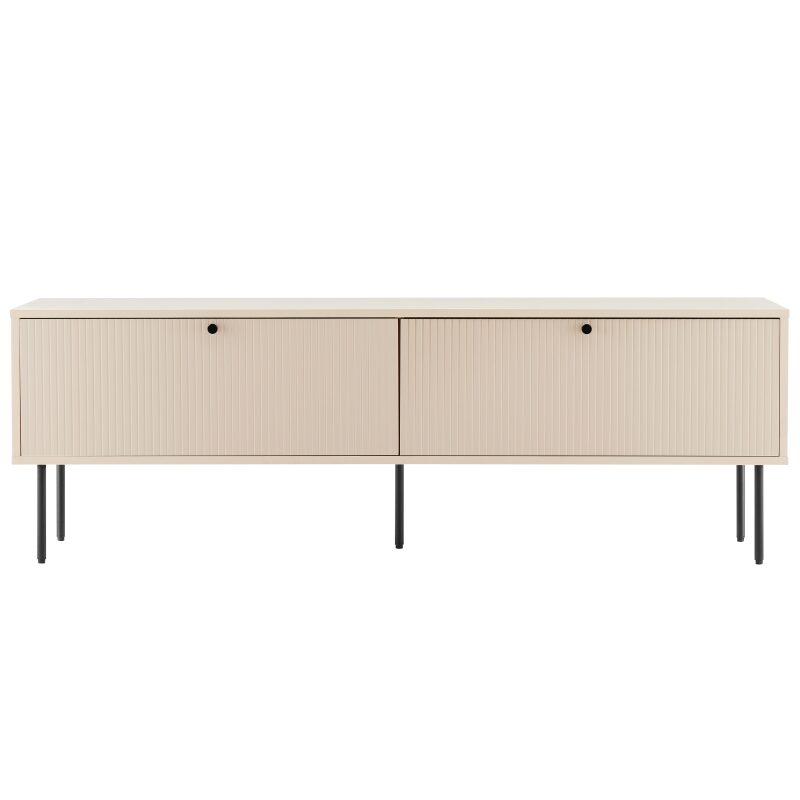 Mueble TV de acero y MDF con decoración en melamina FSC® 150 cm (4/7)