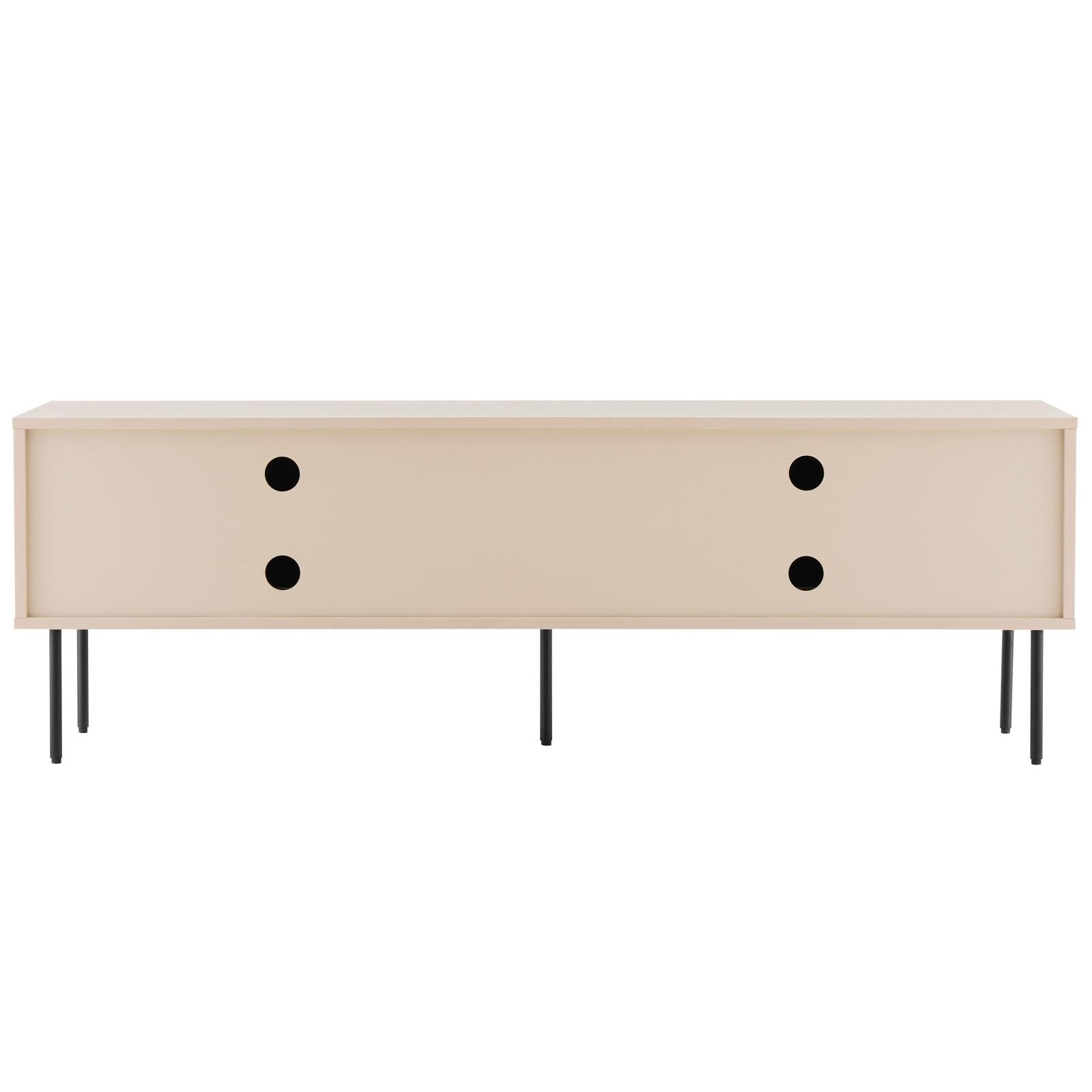 Mueble TV de acero y MDF con decoración en melamina FSC® 150 cm