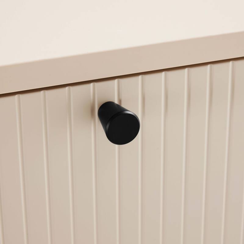 Aparador 2 puertas y 3 cajones en acero y decoración melamina MDF FSC® 150 cm