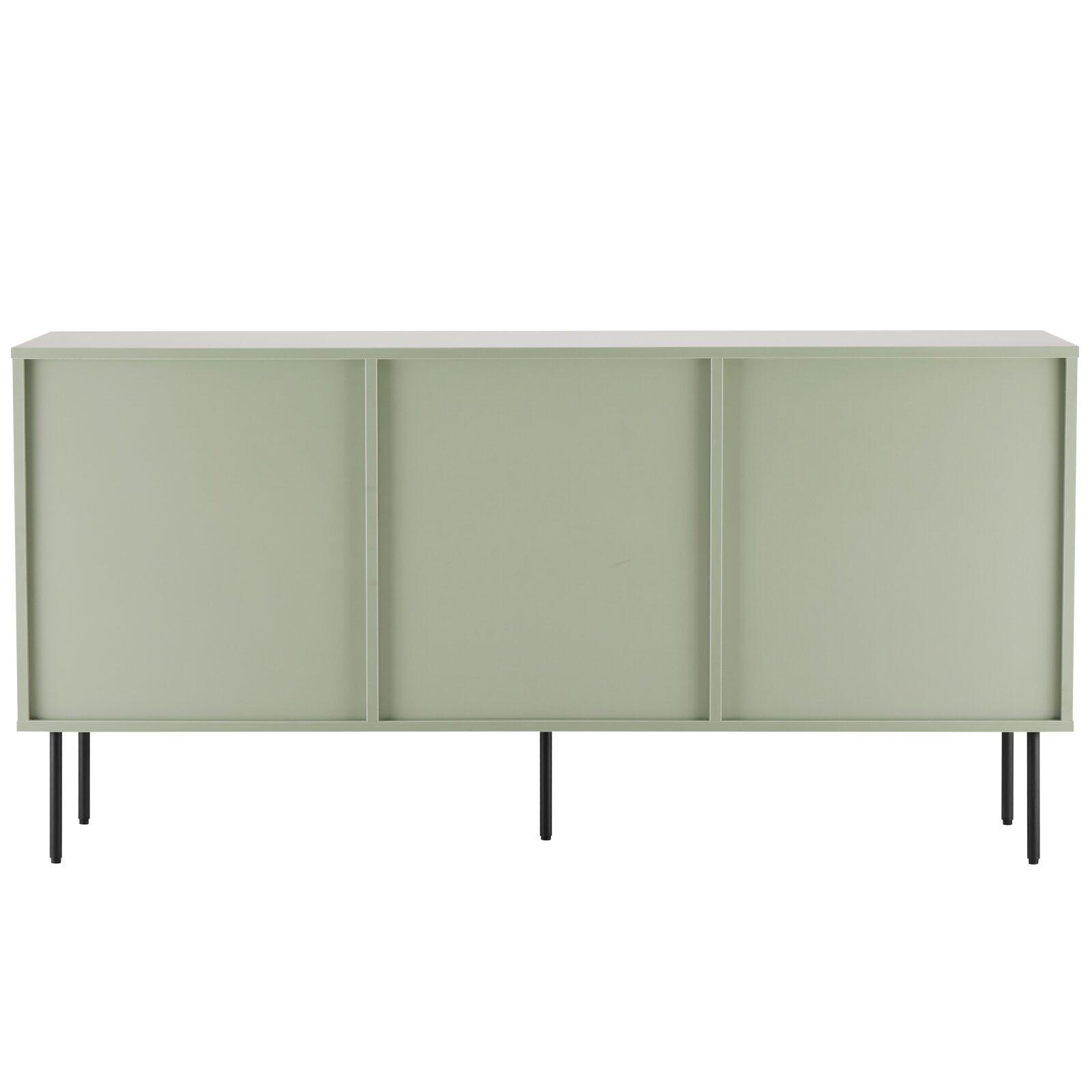 Aparador 2 puertas y 3 cajones en acero y decoración melamina MDF FSC® 150 cm