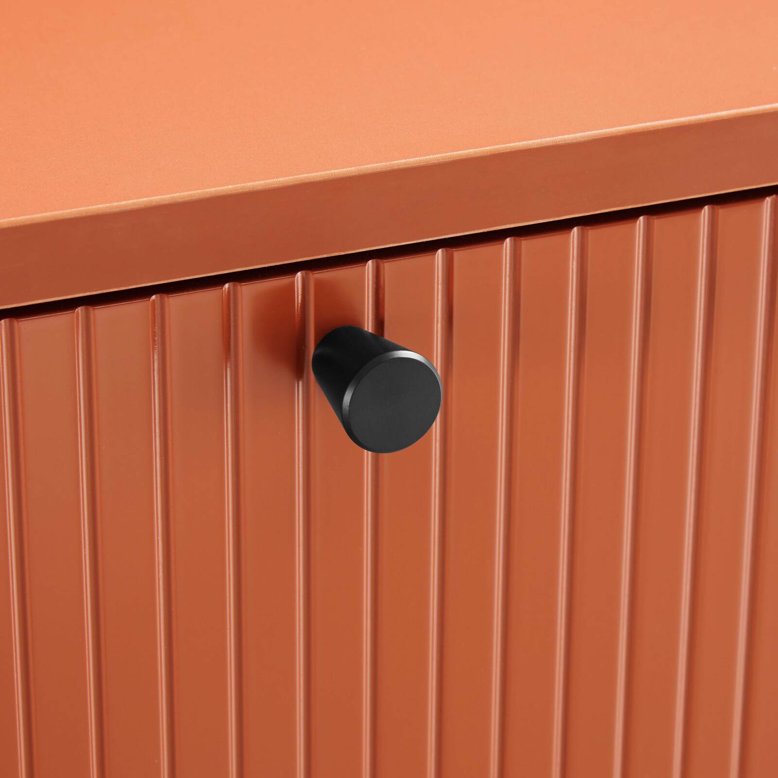 Aparador 2 puertas y 3 cajones en acero y decoración melamina MDF FSC® 150 cm