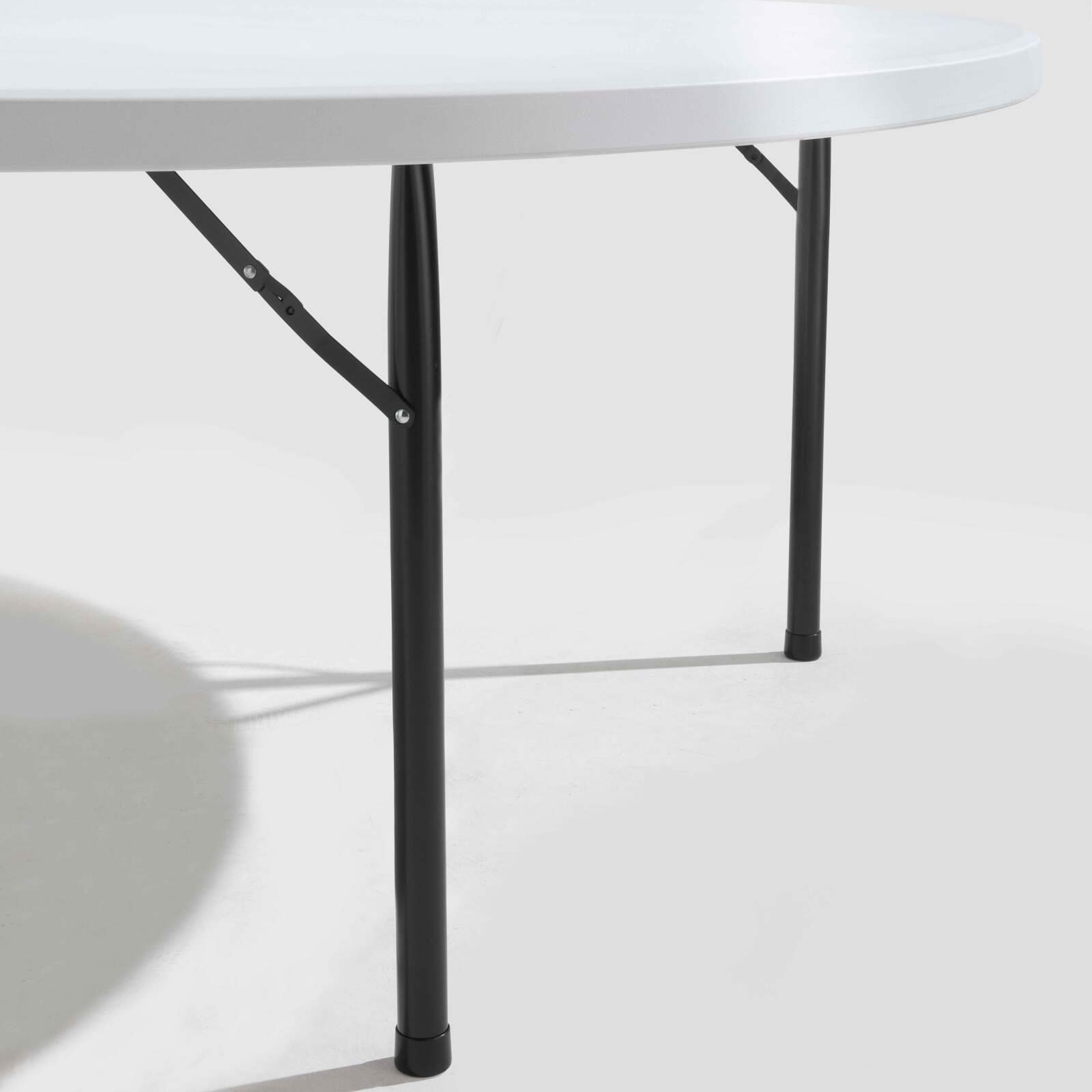 Mesa plegable redonda de una sola pieza HDPE 122 cm - 4 plazas