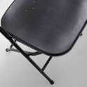 Silla plegable de plástico negro