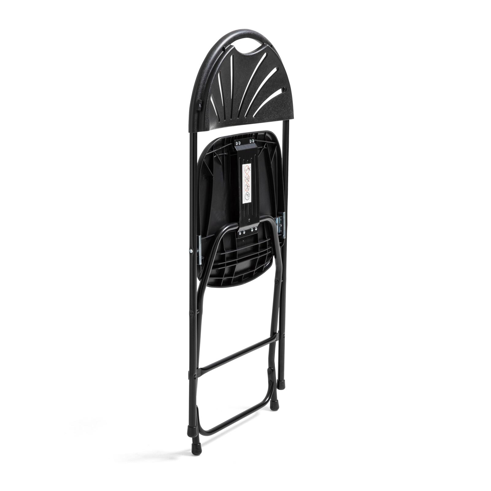 Silla plegable de plástico negro