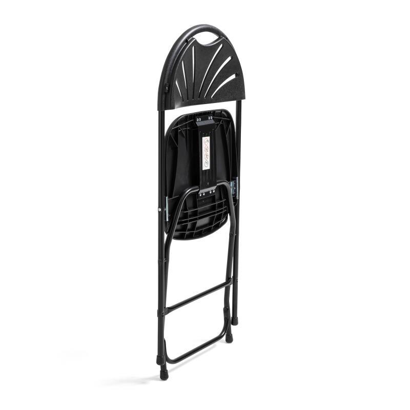 Silla plegable de plástico negro