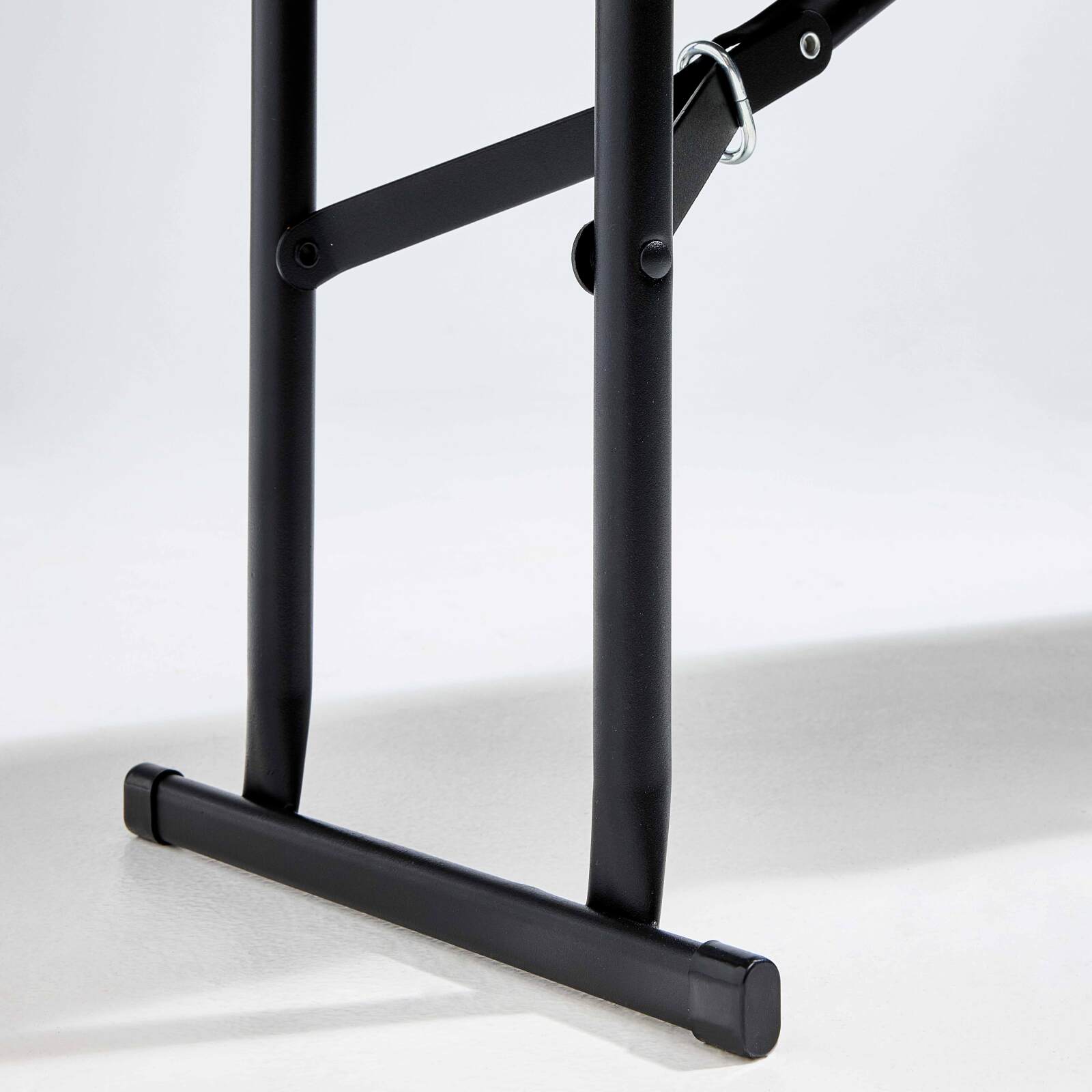 Conjunto de 5 bancos plegables 180 cm - negro