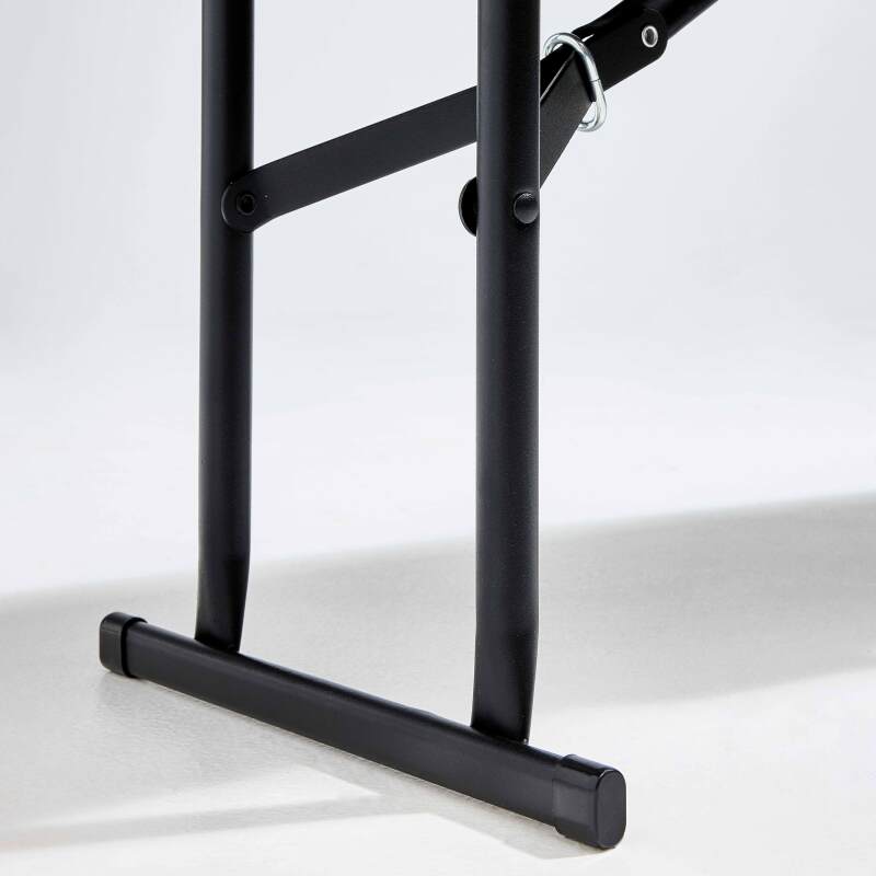 Conjunto de 5 bancos plegables 180 cm - negro