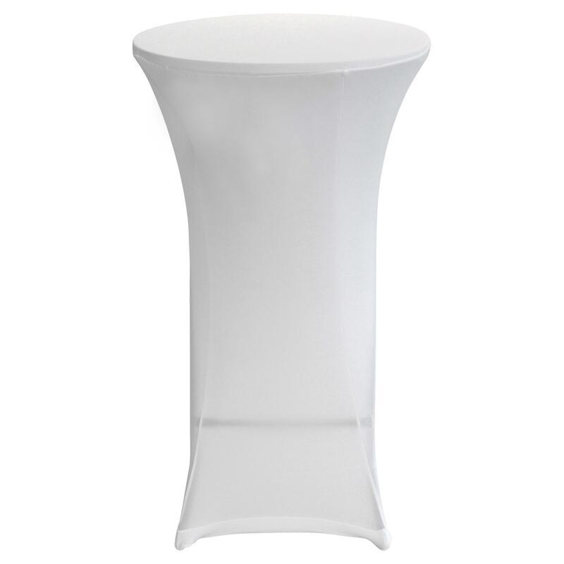 Juego de 5 fundas blancas para mesa de pie 110 x 60 cm