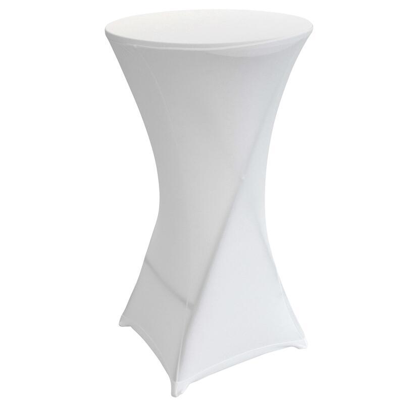 Juego de 5 fundas blancas para mesa de pie 110 x 60 cm