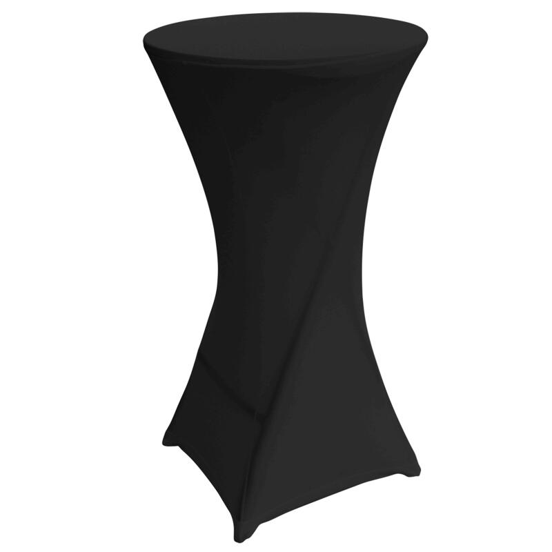 Juego de 5 fundas negras para mesa de pie 110 x 60 cm