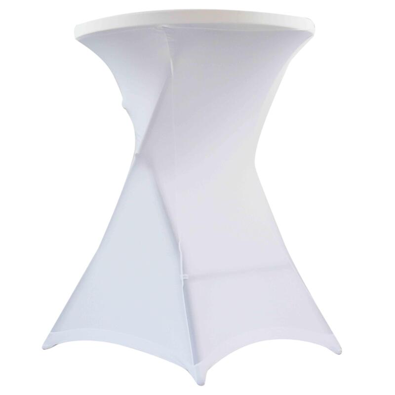 Juego de 5 fundas blancas para mesa de pie 110 x 80 cm