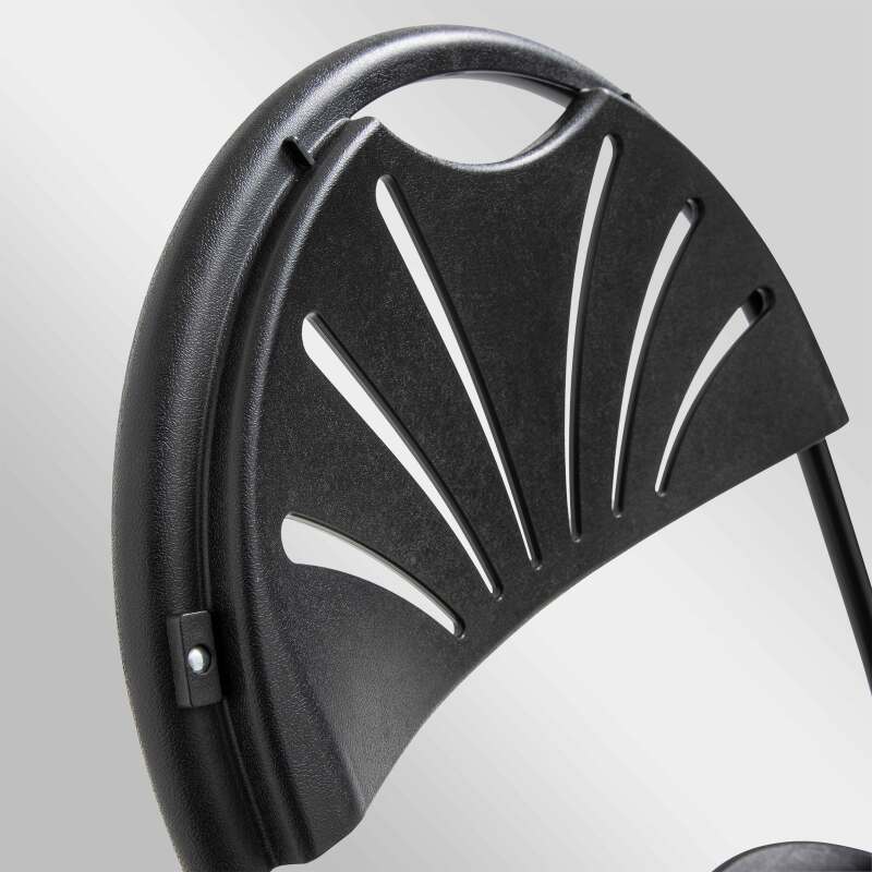 Silla plegable negra calada en HDPE - Lote de 8