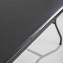 Mesa plegable HDPE negra 180cm - 8 plazas