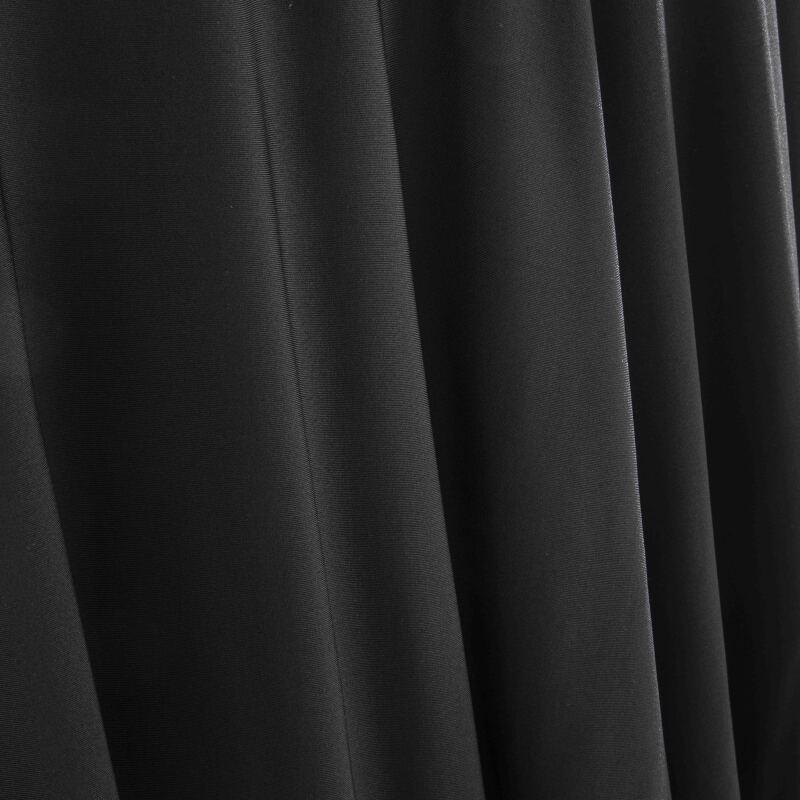 Mesa plegable HDPE 180 cm 8 plazas + mantel drapeado negro